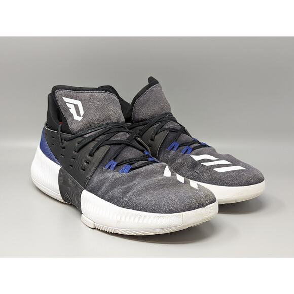Adidas Men\'s Bounce Damian Lillard 3 Black Blue Basketball Shoes Size 11.5 main image 12
